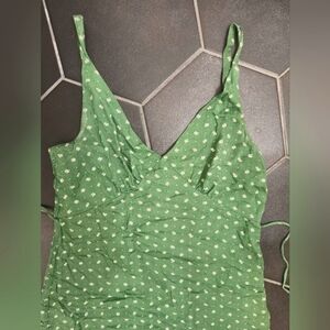 Reformation Green Midi Dress with Chic Style